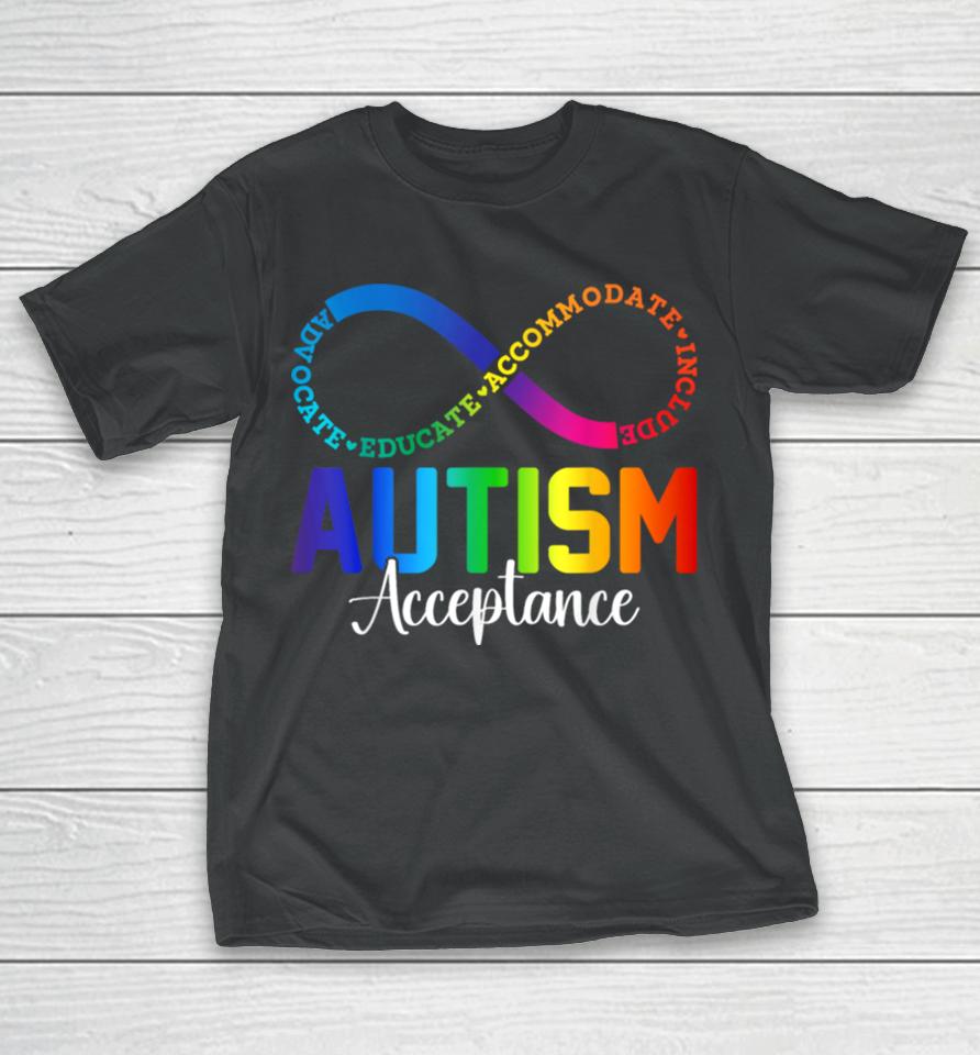 Autism Awareness Acceptance Infinity Symbol Men Women T-Shirt