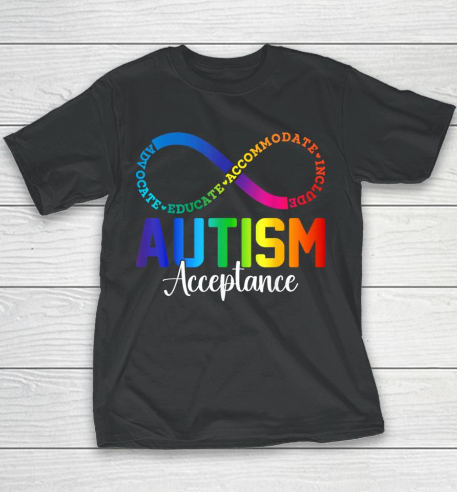 Autism Awareness Acceptance Infinity Symbol Men Women Youth T-Shirt