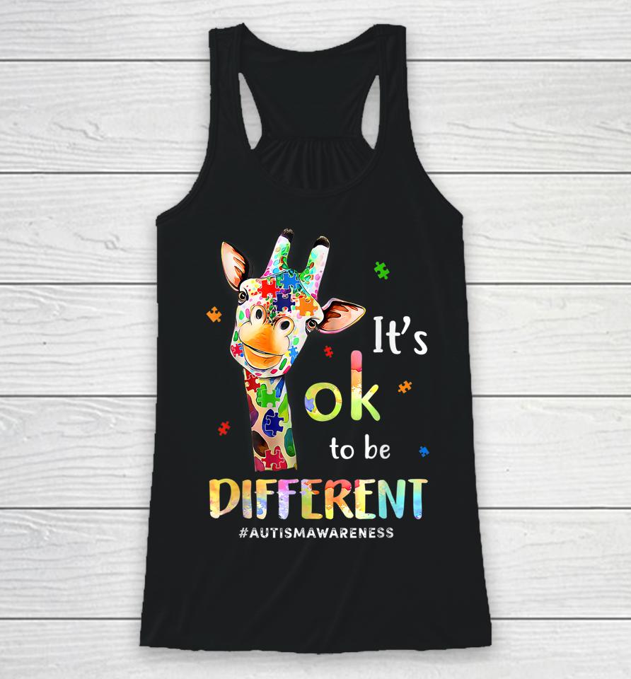 Autism Awareness Acceptance It's Ok To Be Different Racerback Tank