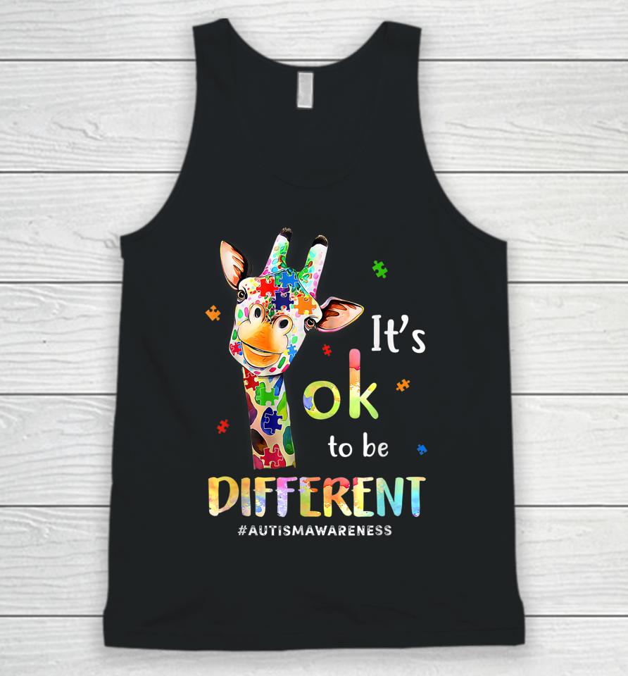 Autism Awareness Acceptance It's Ok To Be Different Unisex Tank Top