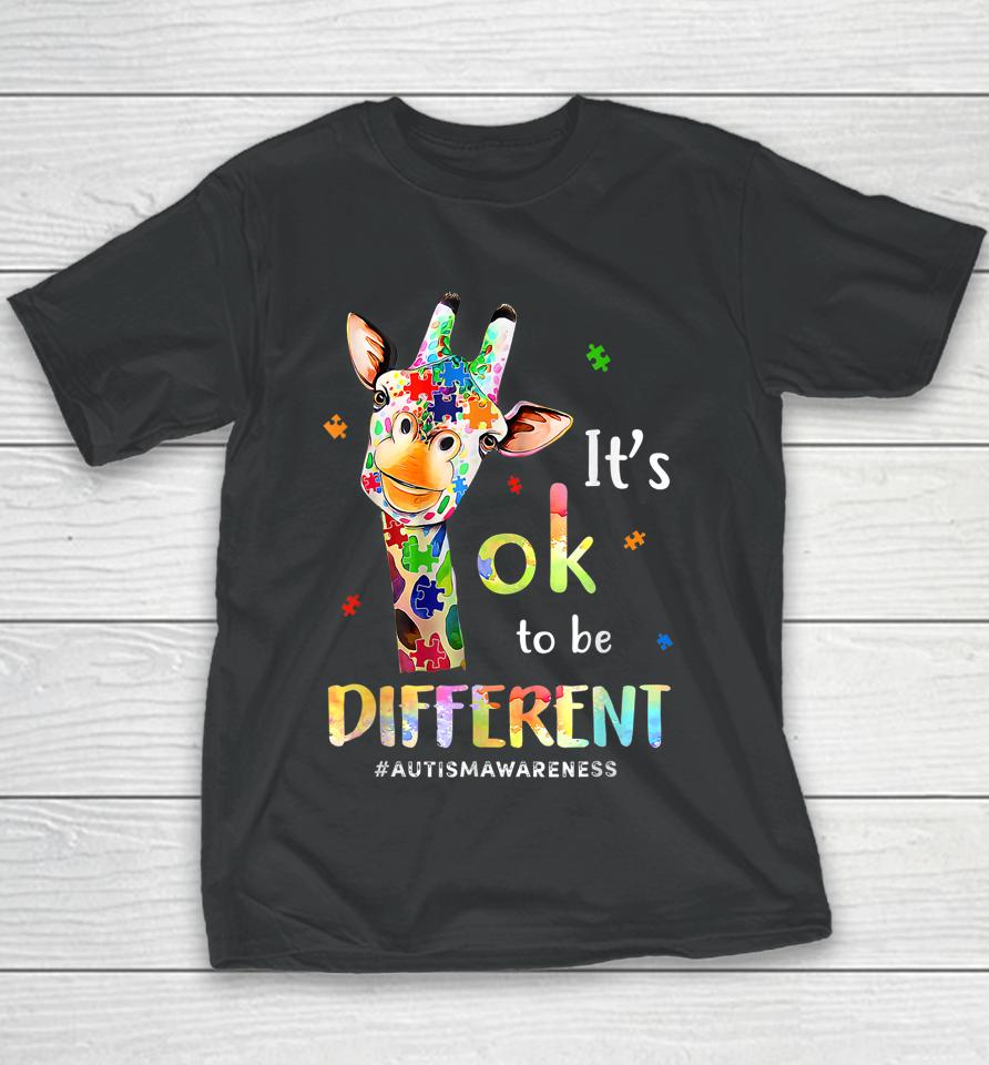 Autism Awareness Acceptance It's Ok To Be Different Youth T-Shirt