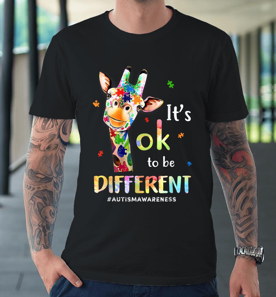 Autism Awareness Acceptance Kid It's Ok To Be Different Premium T-Shirt