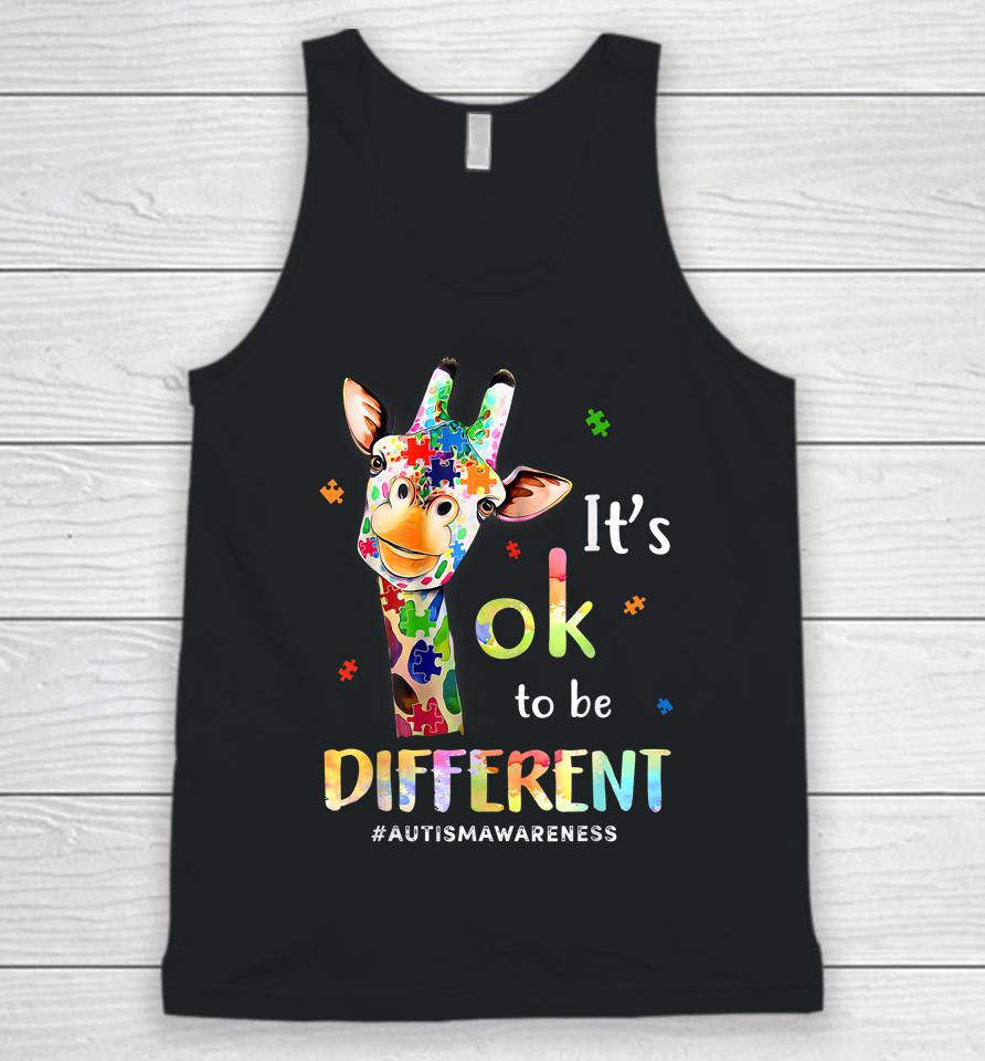 Autism Awareness Acceptance Kid It's Ok To Be Different Unisex Tank Top