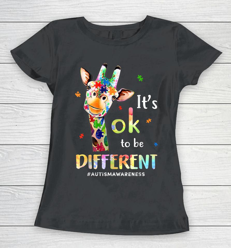 Autism Awareness Acceptance Kid It's Ok To Be Different Women T-Shirt