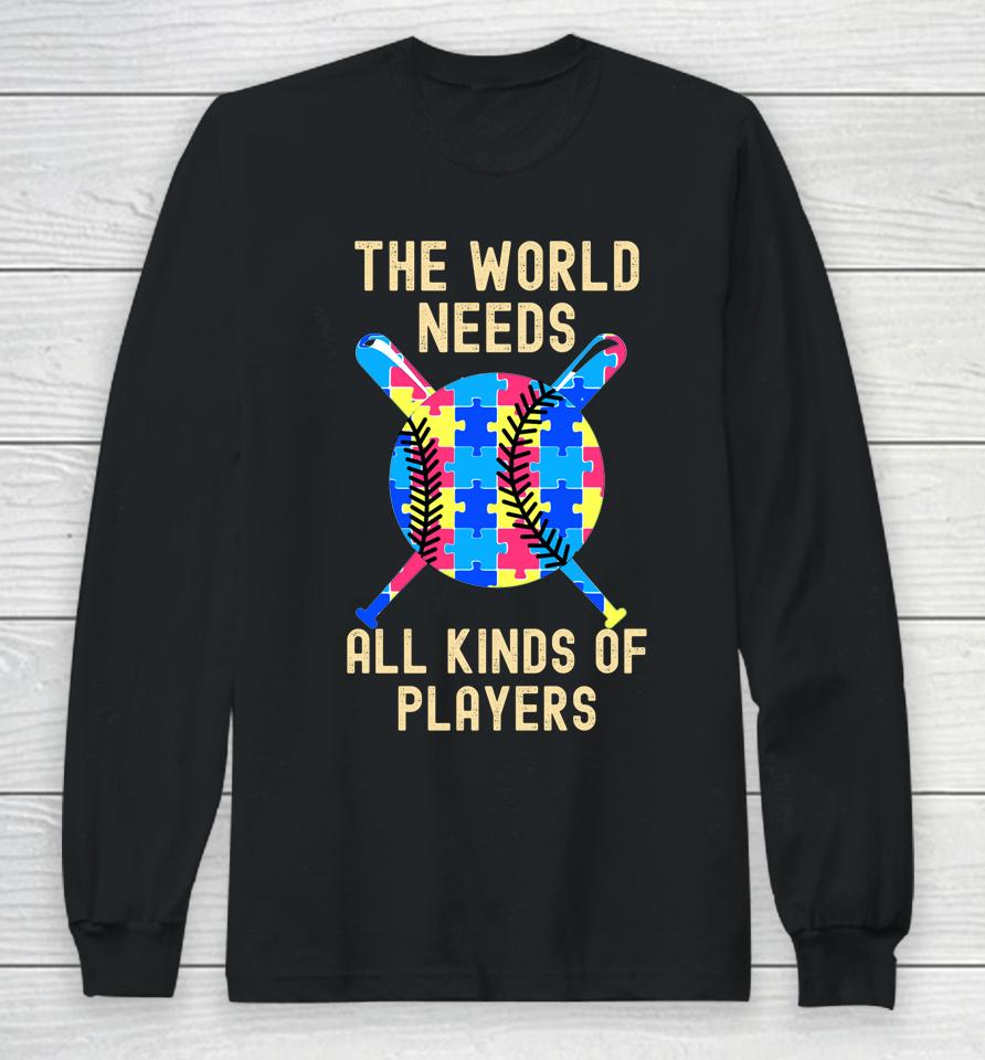 Autism Awareness All Kinds Minds Autistic Support Baseball Long Sleeve T-Shirt