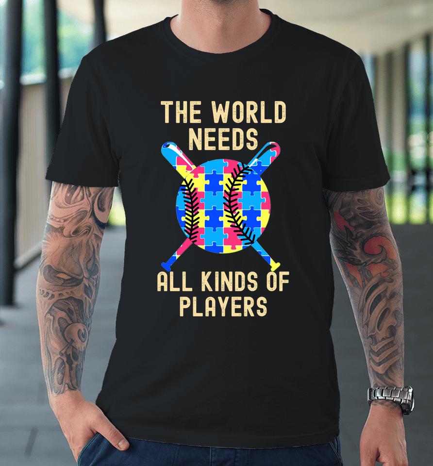 Autism Awareness All Kinds Minds Autistic Support Baseball Premium T-Shirt