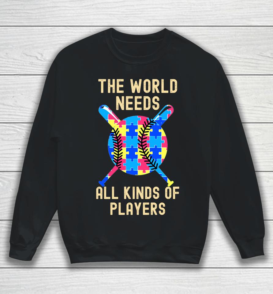 Autism Awareness All Kinds Minds Autistic Support Baseball Sweatshirt