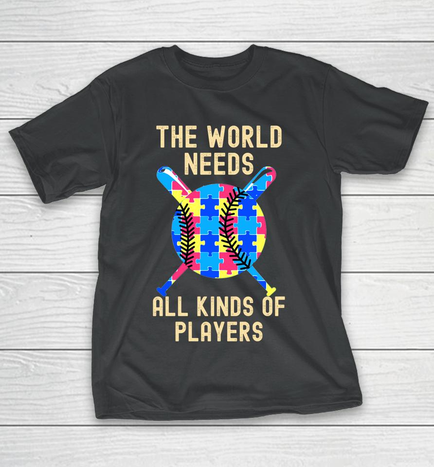 Autism Awareness All Kinds Minds Autistic Support Baseball T-Shirt