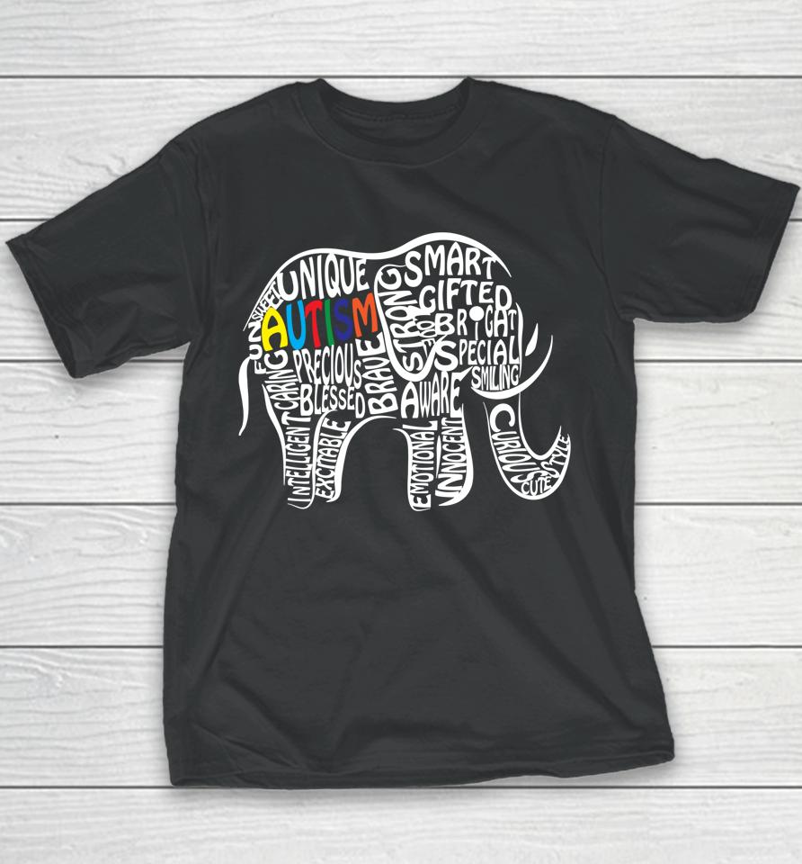 Autism Awareness Elephant Youth T-Shirt