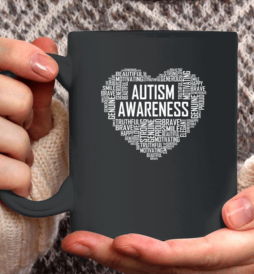 Autism Awareness Gift Heart Proud Support Month Gifts Coffee Mug