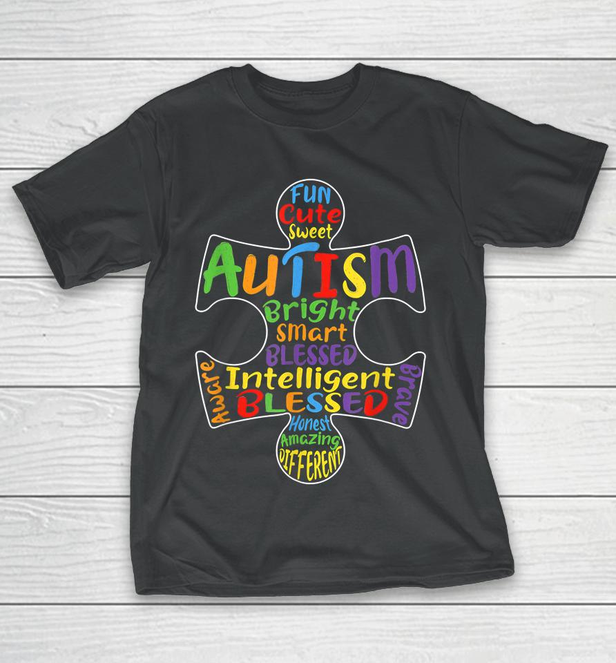Autism Awareness Heart Blessed T-Shirt