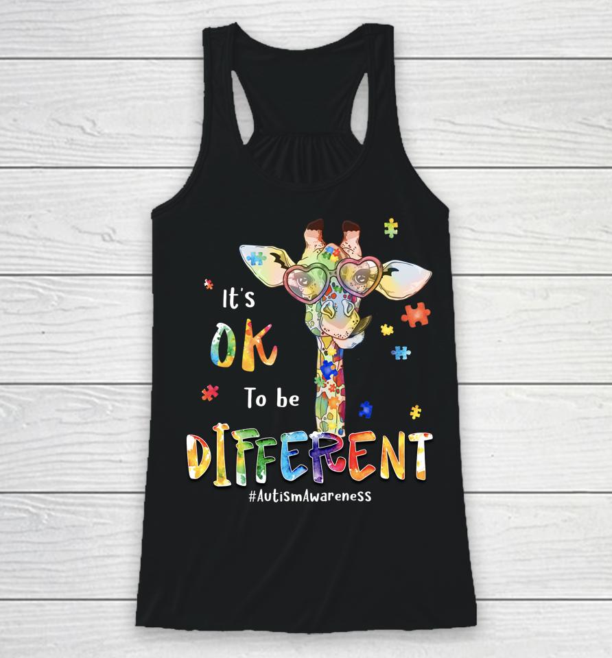Autism Awareness Month It's Ok To Be Different Racerback Tank