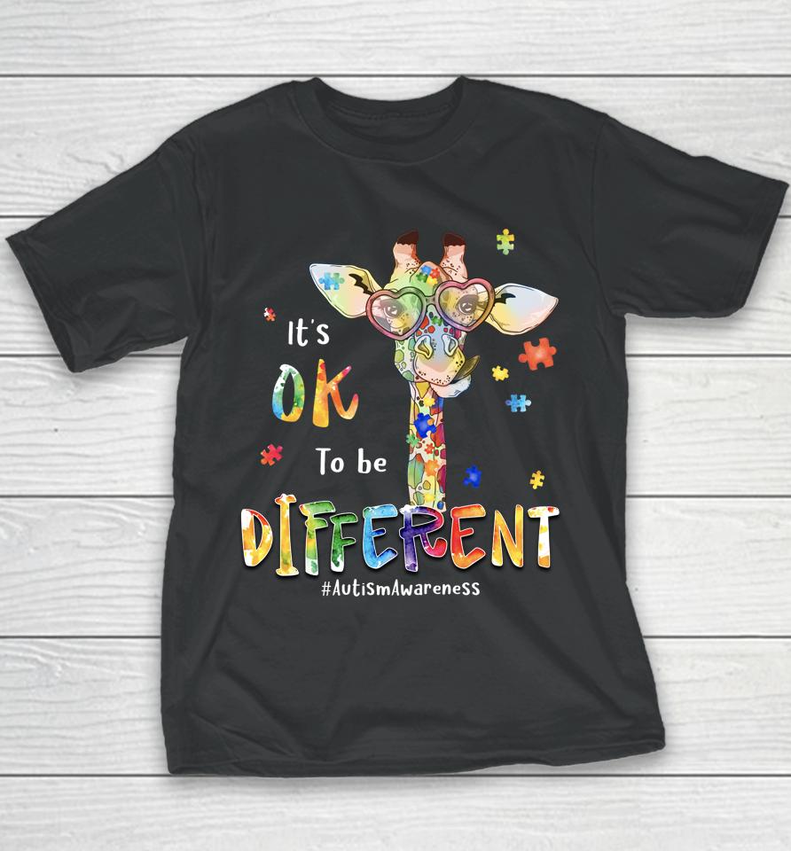 Autism Awareness Month It's Ok To Be Different Youth T-Shirt