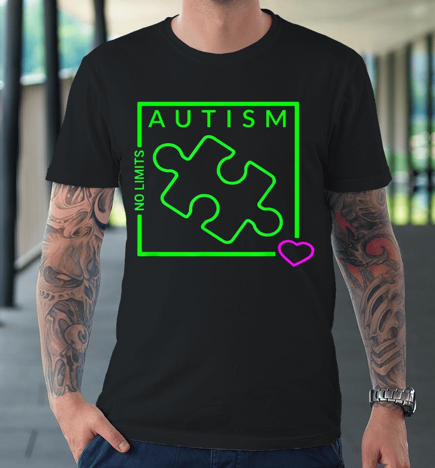 Autism Awareness No Limits Graphic Premium T-Shirt