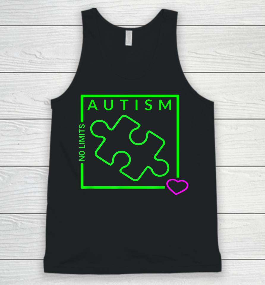 Autism Awareness No Limits Graphic Unisex Tank Top