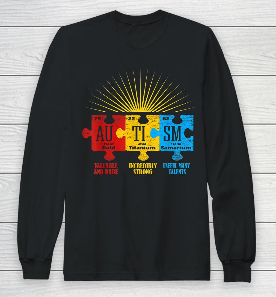 Autism Awareness Puzzle Chemical Element Long Sleeve T-Shirt