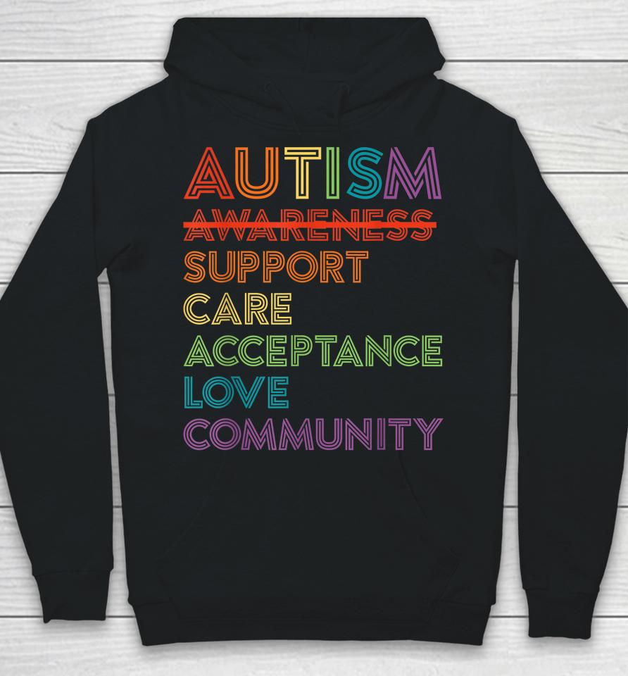 Autism Awareness Support Care Acceptance Ally Gift Hoodie