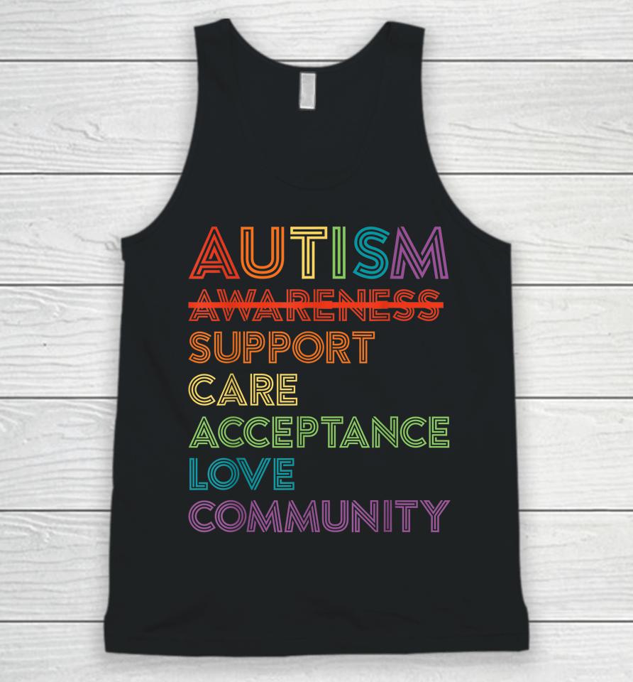 Autism Awareness Support Care Acceptance Ally Gift Unisex Tank Top