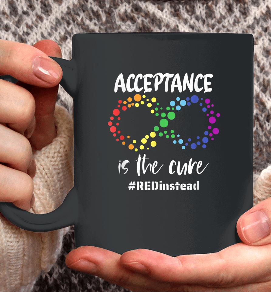 Autism Awareness Wear Red Instead In April 2022 #Redinstead Coffee Mug