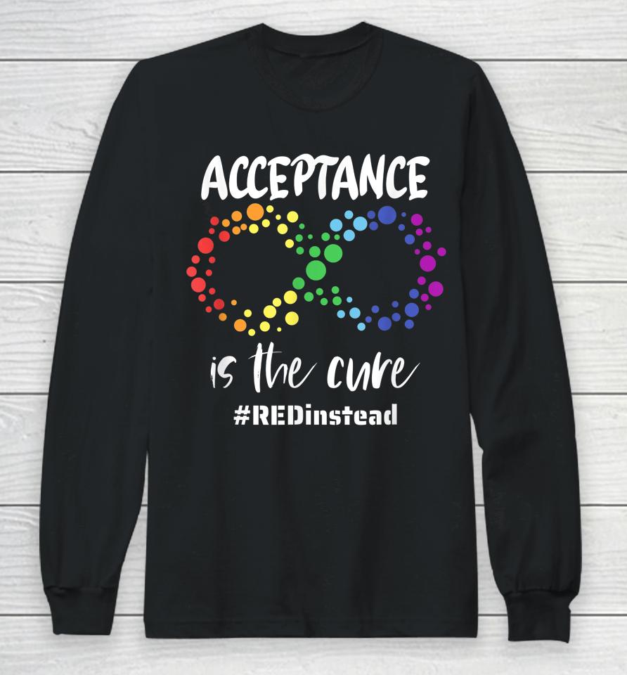 Autism Awareness Wear Red Instead In April 2022 #Redinstead Long Sleeve T-Shirt