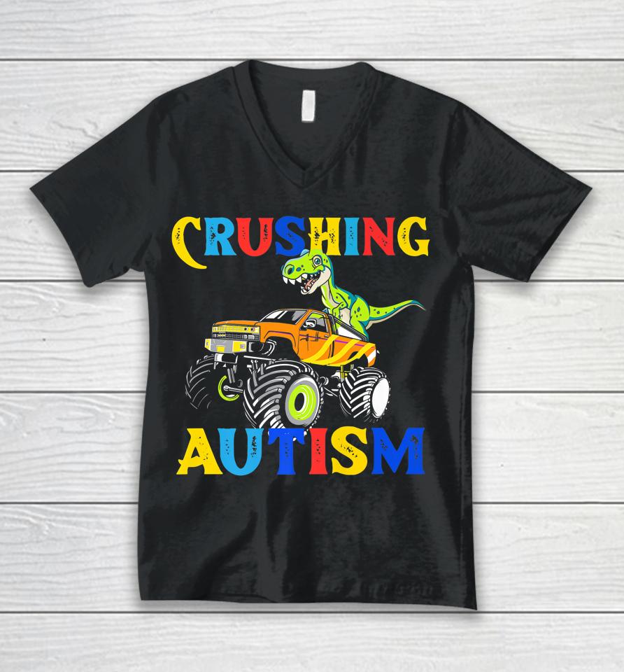Autism Mega Truck An Autism Awareness Unisex V-Neck T-Shirt