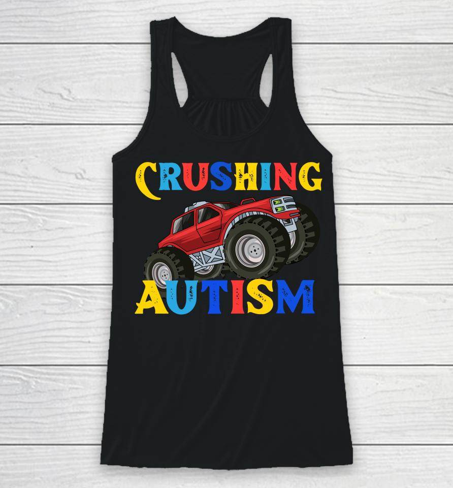 Autism Mega Truck An Autism Awareness Racerback Tank