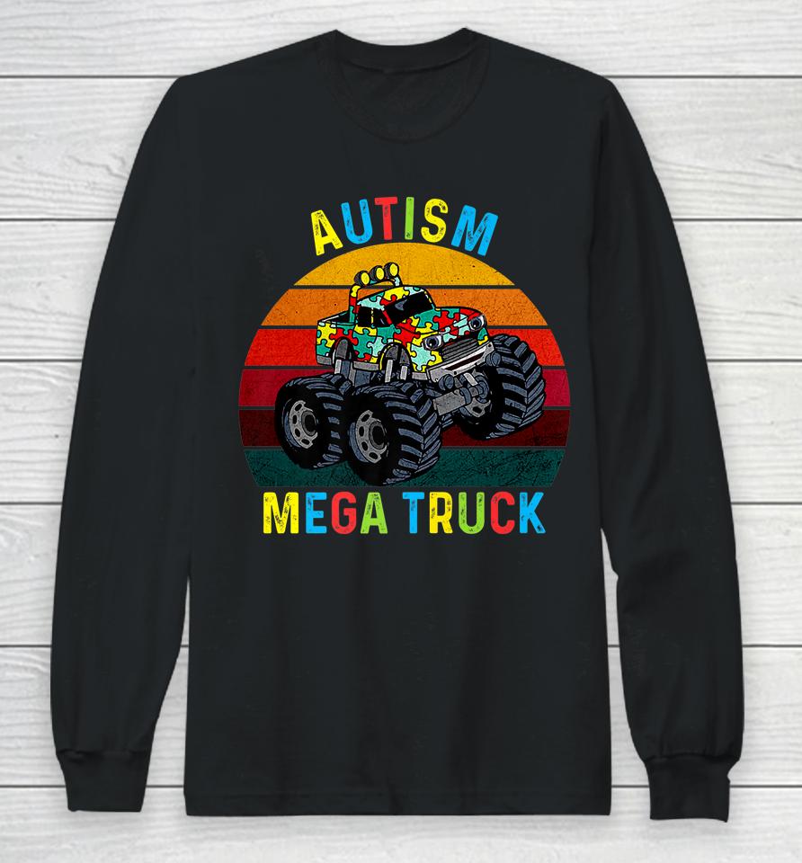 Autism Mega Truck Autism Awareness Long Sleeve T-Shirt