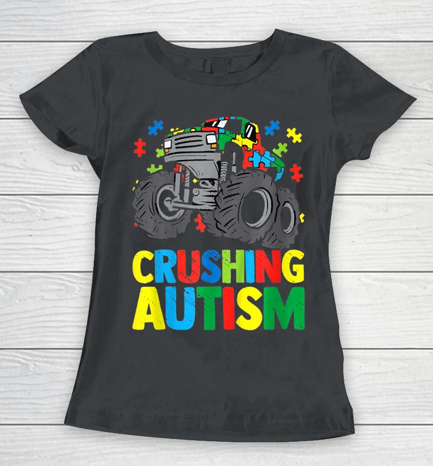 Autism Mega Truck Awareness Love Acceptance Women T-Shirt