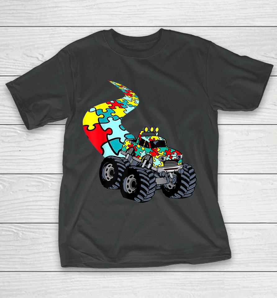 Autism Mega Truck Monster Autism Awareness T-Shirt