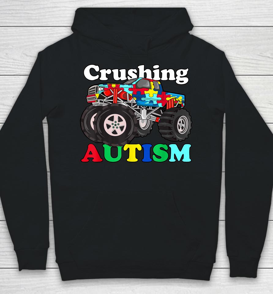 Autism Mega Truck Shirt Kids Monster Truck Crushing Autism Hoodie