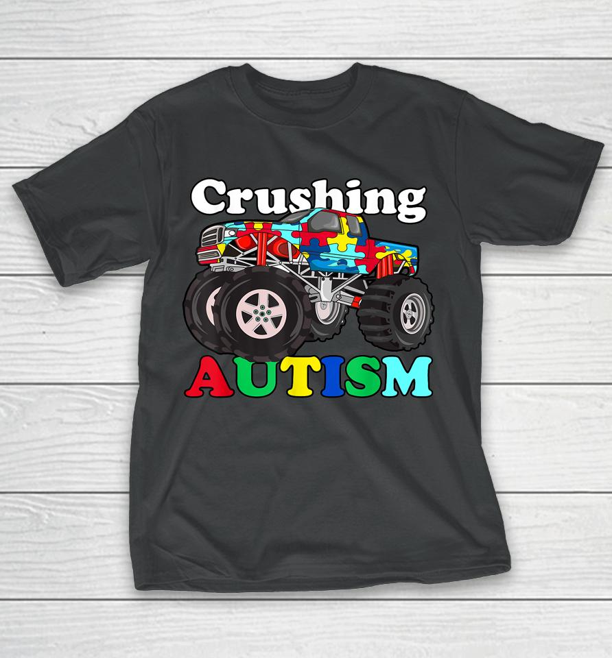 Autism Mega Truck Shirt Kids Monster Truck Crushing Autism T-Shirt