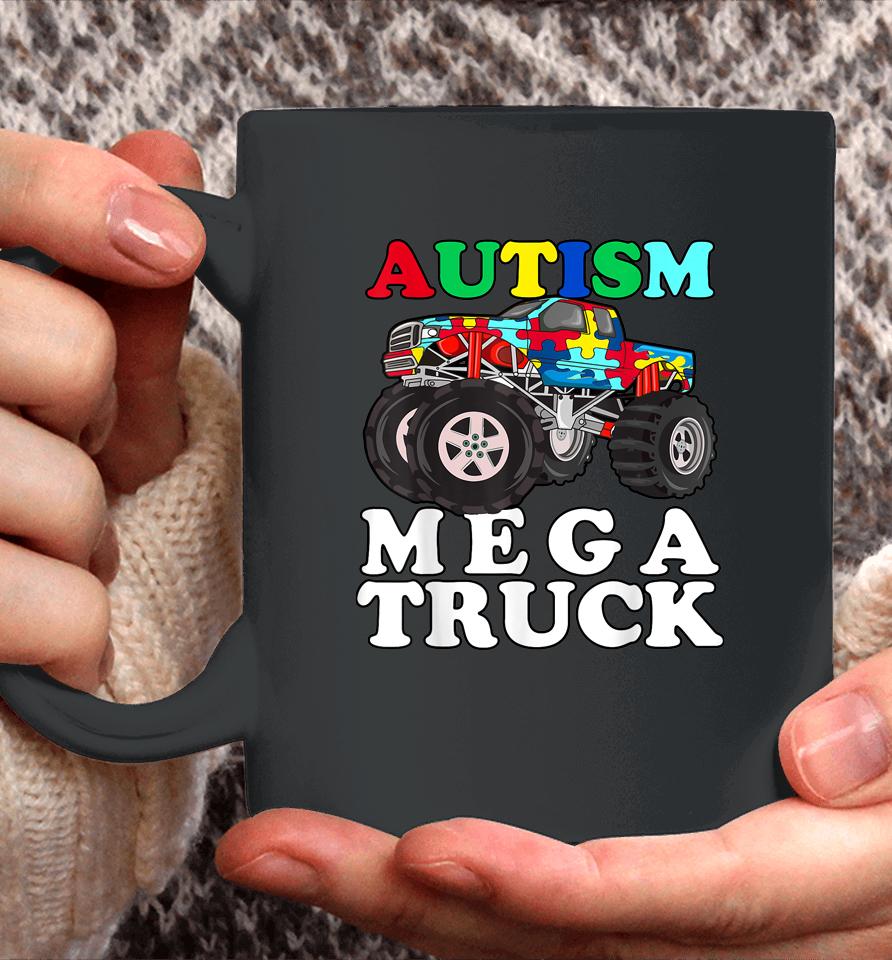 Autism Mega Truck Shirt Kids Monster Truck Coffee Mug