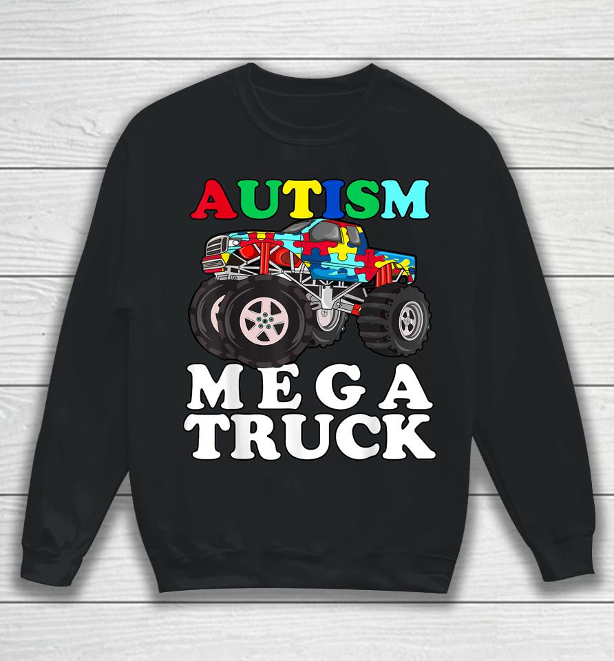 Autism Mega Truck Shirt Kids Monster Truck Sweatshirt