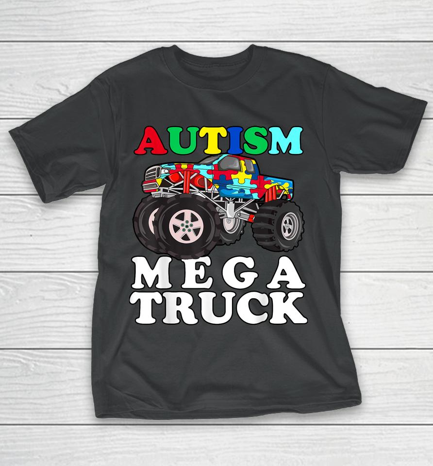 Autism Mega Truck Shirt Kids Monster Truck T-Shirt