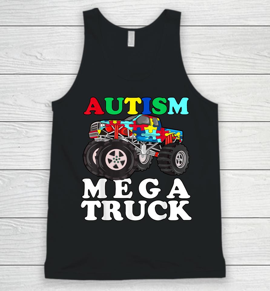 Autism Mega Truck Shirt Kids Monster Truck Unisex Tank Top