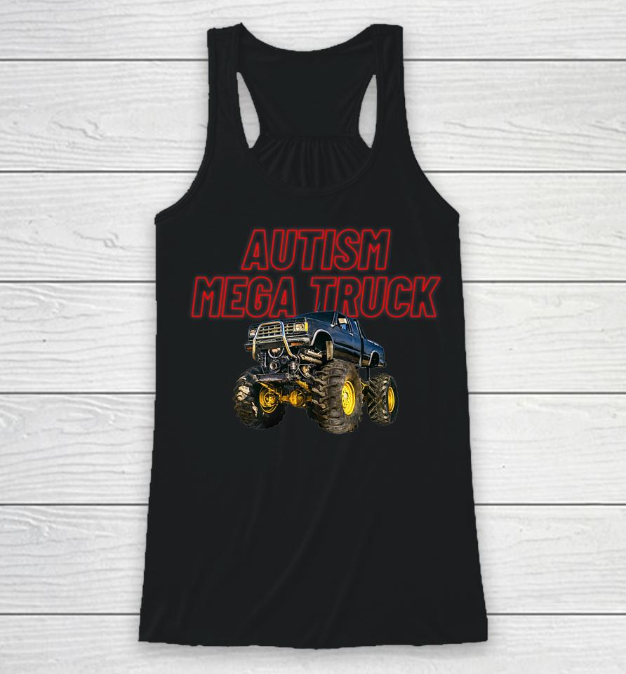 Autism Mega Truck Racerback Tank