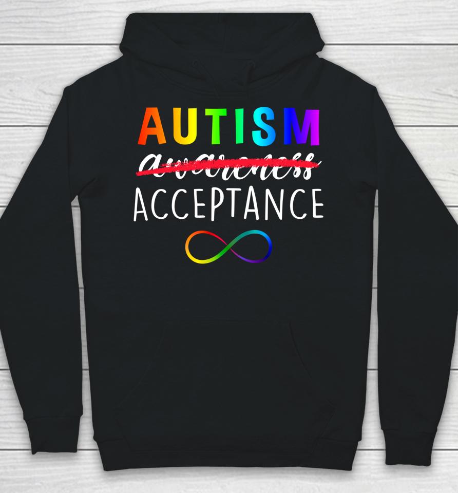 Autism Red Instead Acceptance Not Awareness Hoodie
