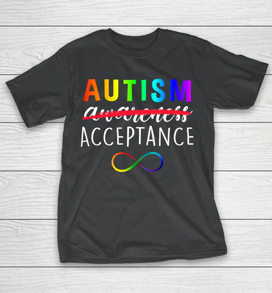Autism Red Instead Acceptance Not Awareness T-Shirt