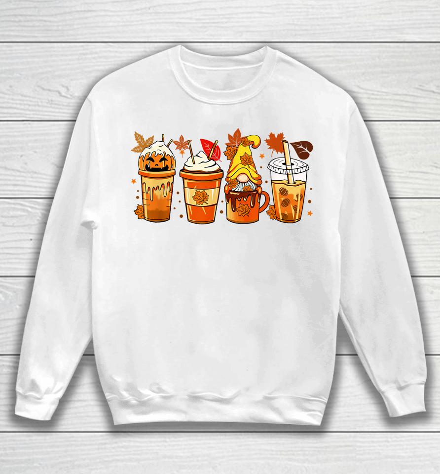 Autumn Thanksgiving Drinks Coffee Pumpkin Spice Latte Season Sweatshirt