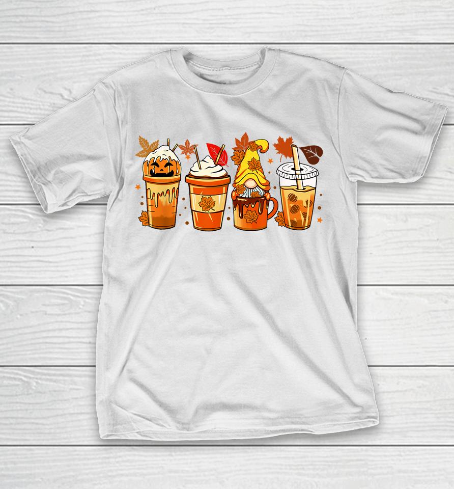 Autumn Thanksgiving Drinks Coffee Pumpkin Spice Latte Season T-Shirt