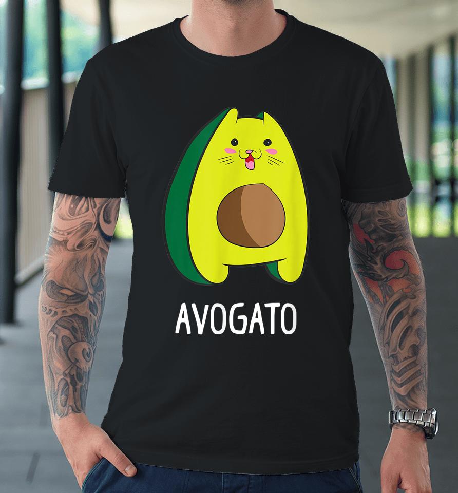 Avagato Cat Design Avogato Avocado Gift Premium T-Shirt