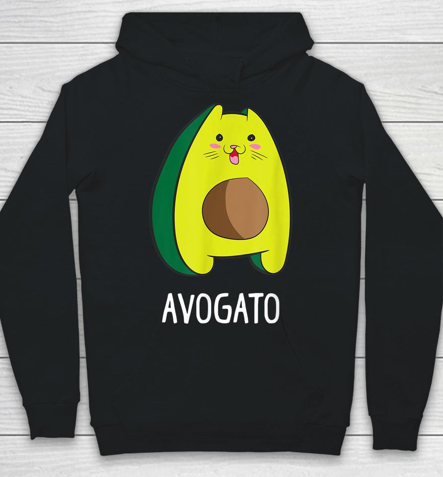Avagato Cat Design Avogato Avocado Gift Hoodie