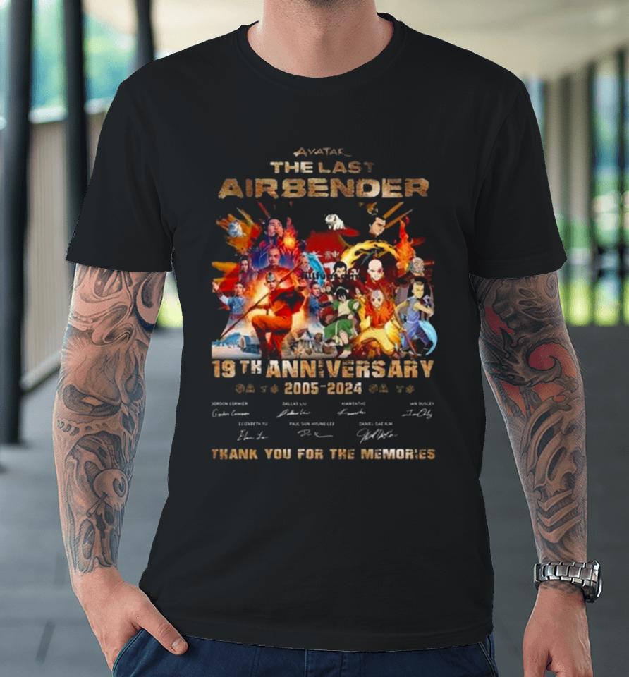Avatar The Last Airbender 19Th Anniversary 2005 – 2024 Thank You For The Memories Signatures Premium T-Shirt