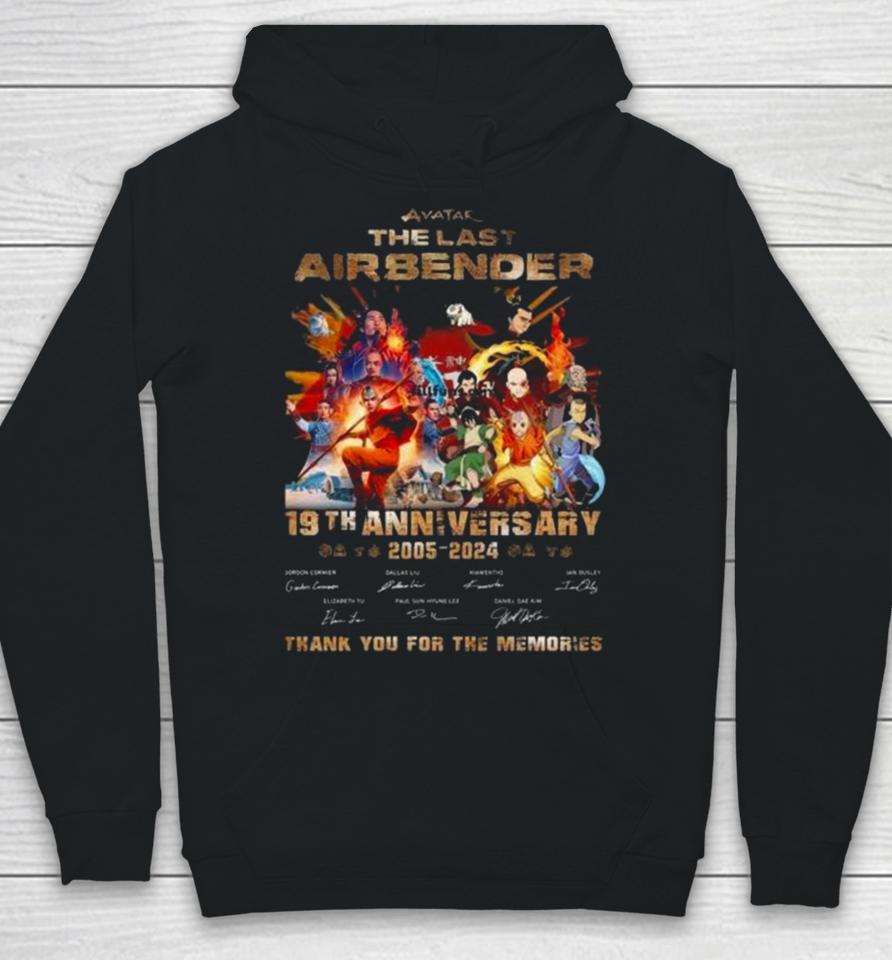 Avatar The Last Airbender 19Th Anniversary 2005 – 2024 Thank You For The Memories Signatures Hoodie