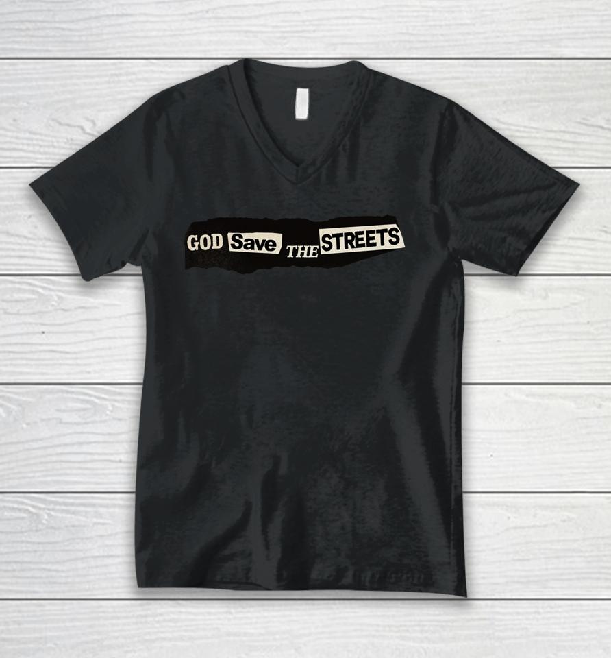 Avelino God Save The Streets Unisex V-Neck T-Shirt