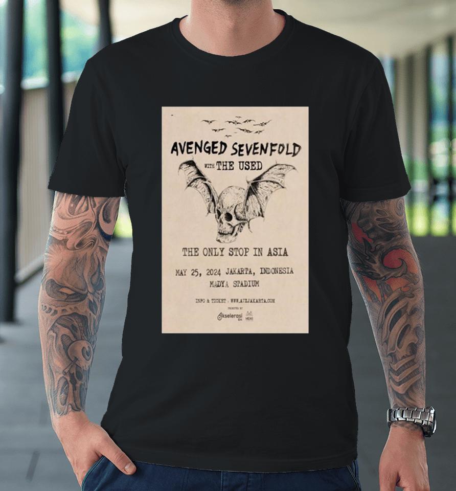 Avenged Sevenfold Jakarta Indonesia May 25 2024 Madya Stadium Premium T-Shirt