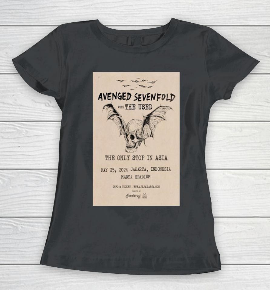 Avenged Sevenfold Jakarta Indonesia May 25 2024 Madya Stadium Women T-Shirt