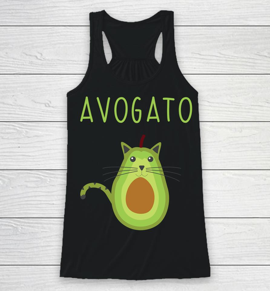 Avogato Cinco De Mayo Gift Cinco De Meow Cat Avocado Racerback Tank