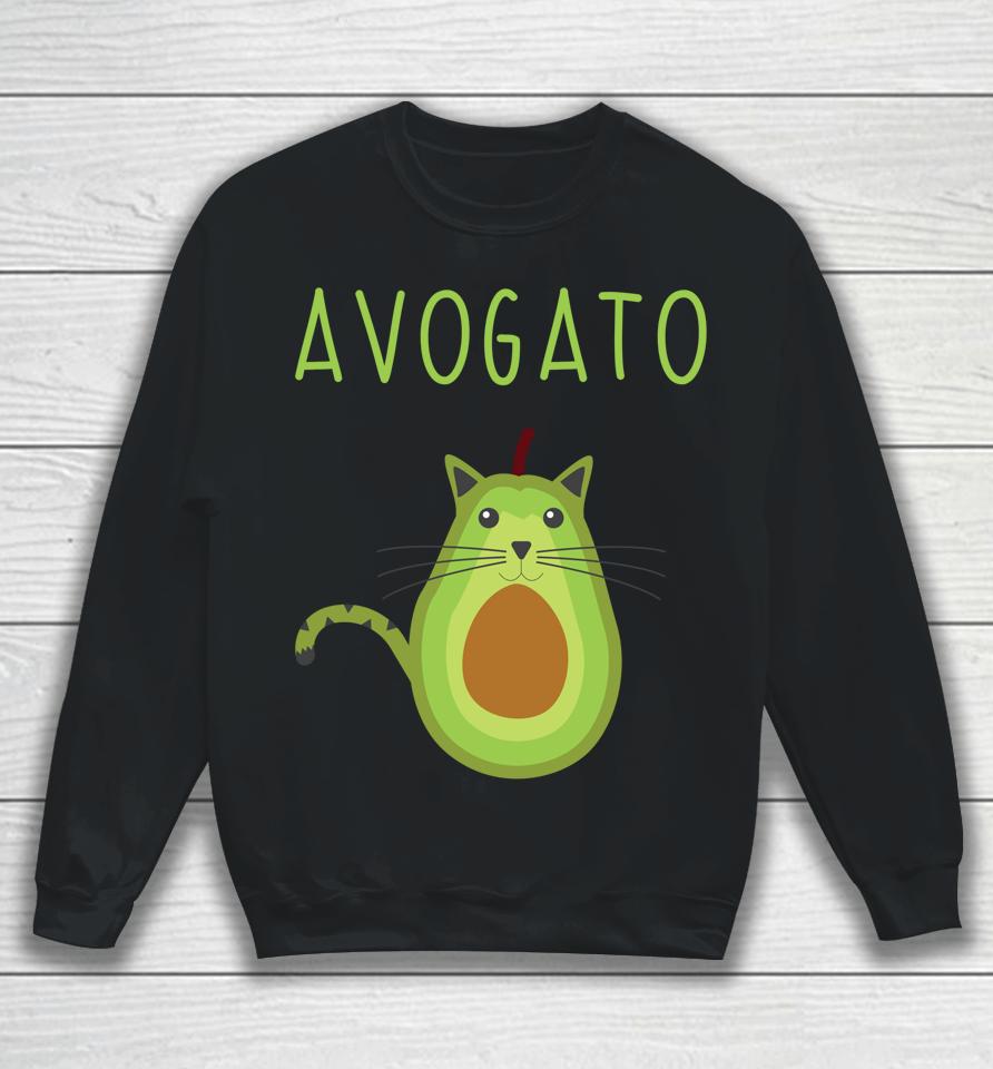 Avogato Cinco De Mayo Gift Cinco De Meow Cat Avocado Sweatshirt