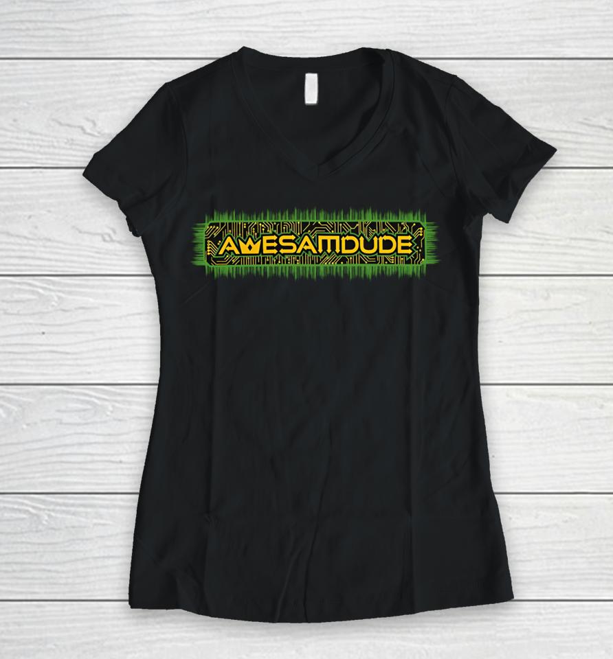 Awesamdude Circuit Board Women V-Neck T-Shirt